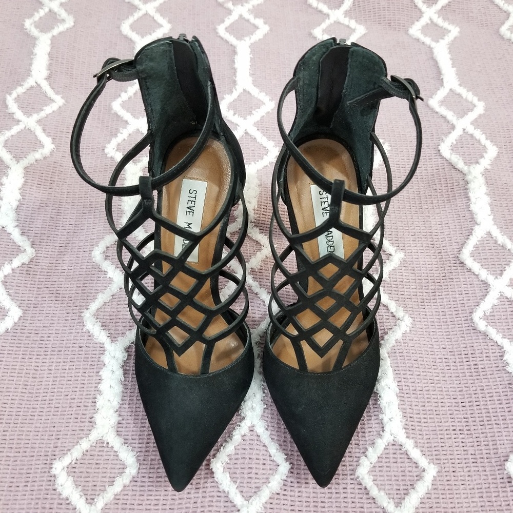 Steve Madden Sonillo Black Nubuck - Size 5.5